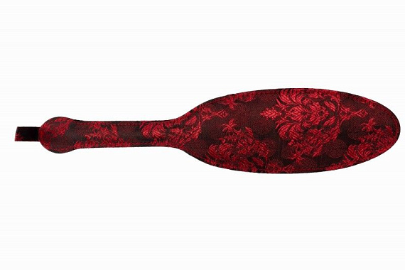 Красная овальная шлепалка с цветочным принтом - 35,5 см. от Intimcat