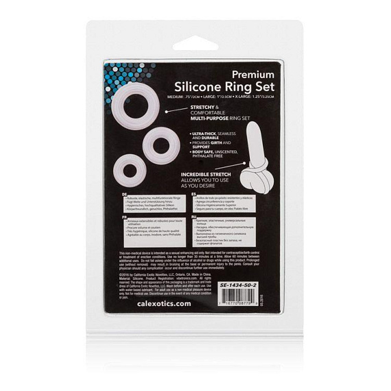 Набор из 3 колец на пенис Premium Silicone Ring Set California Exotic Novelties