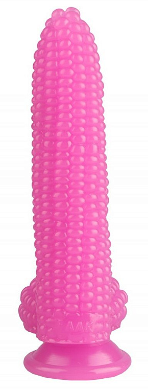 Розовый фаллоимитатор-кукуруза на присоске - 20,5 см. - фото 5