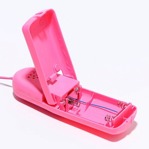 Розовые виброяйца с проводным пультом управления - анодированный пластик (ABS)