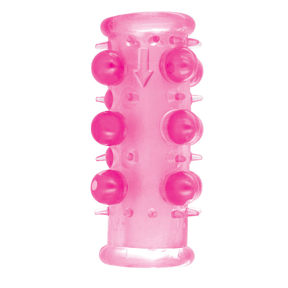 Эластичная насадка с бусинками Silicone Lil  Pearl Pleasure Sleeve