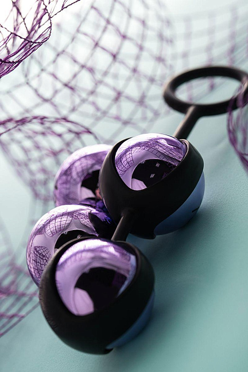 Фиолетово-чёрный набор вагинальных шариков TOYFA A-toys - фото 10