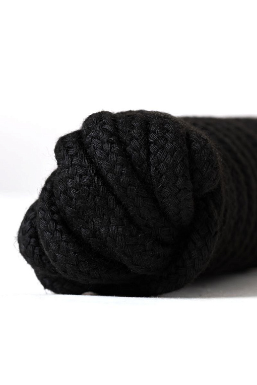 Черная текстильная веревка для бондажа - 1 м. - фото 6