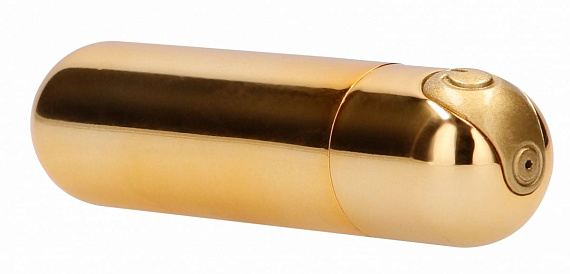 Золотистая перезаряжаемая вибропуля 7 Speed Rechargeable Bullet - 7,7 см. Shots Media BV