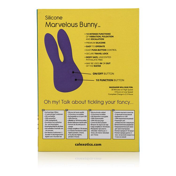 Фиолетовый виброзайчик Mini Marvels Silicone Marvelous Bunny California Exotic Novelties
