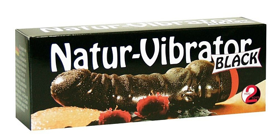 Черный вибратор-реалистик Natur-Vibrator - 17 см. от Intimcat