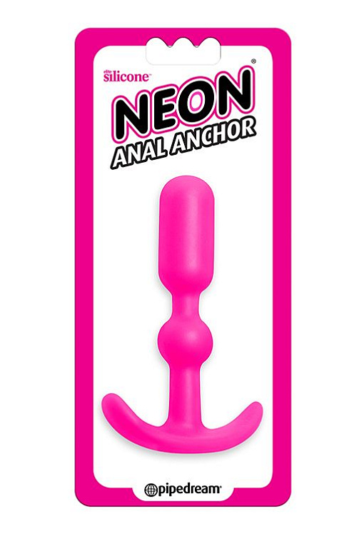 Розовая силиконовая анальная пробка Anal Anchor - 10,2 см. - силикон