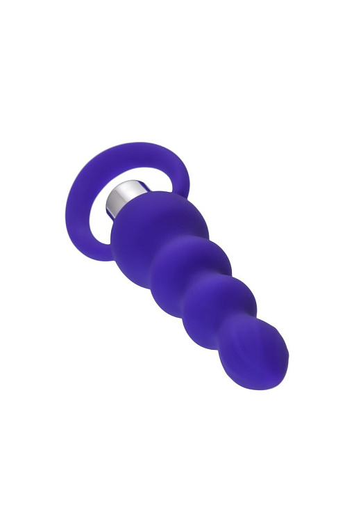 Фиолетовая анальная вибровтулка Twisty - 14 см. от Intimcat