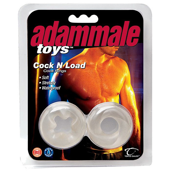 Комплект из 2 эрекционных  колец Adam Male Toys Cock N Load Cock Rings от Intimcat