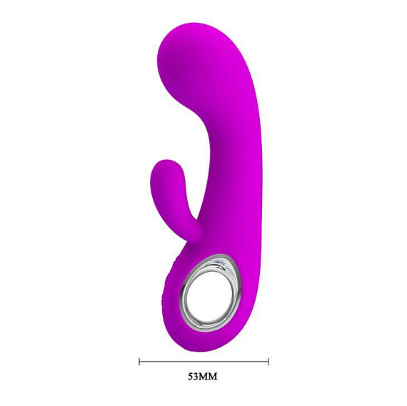 Фиолетовый вибратор Valentine с клиторальным отростком - 15,4 см. - фото 5