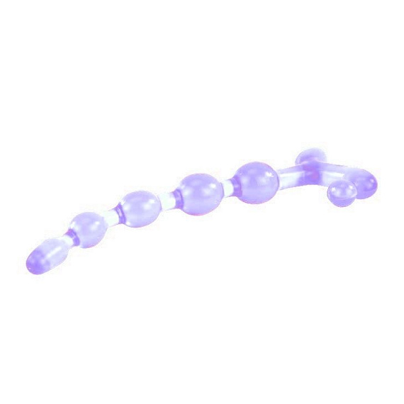 Фиолетовый анальный стимулятор - 22 см. - Термопластичная резина (TPR)