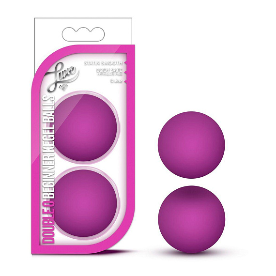 Розовые вагинальные шарики Double O Beginner Kegel Balls - анодированный пластик (ABS)