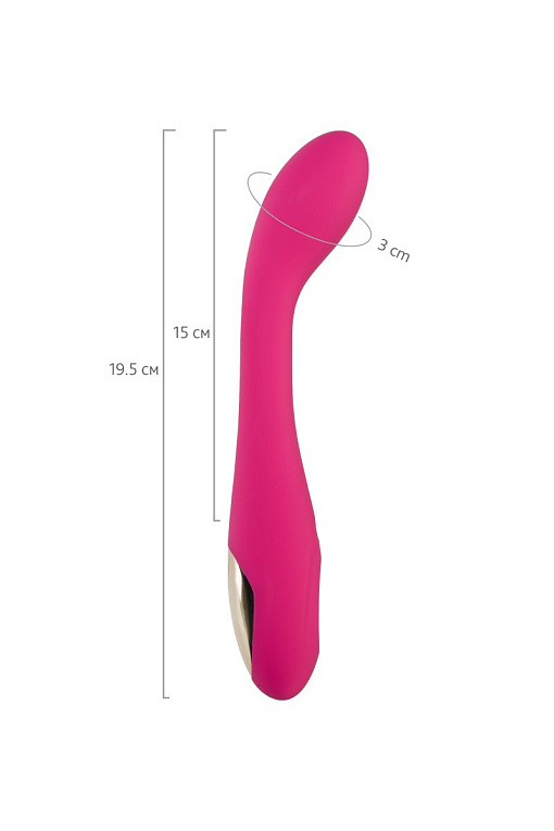 Ярко-розовый стимулятор G-точки G-Stalker - 19,5 см. - фото 5