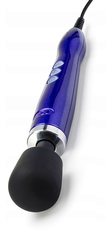 Фиолетовый вибратор Doxy Die Cast Wand Massager - 34 см. - металл, силикон