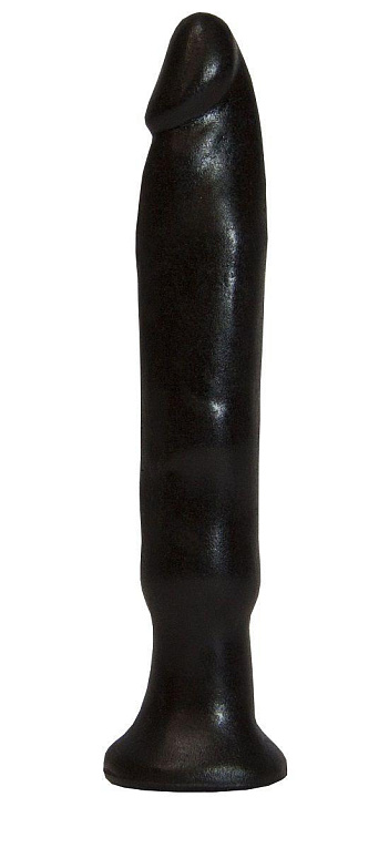 Чёрный анальный фаллоимитатор без мошонки - 14 см. - ПВХ-силикон