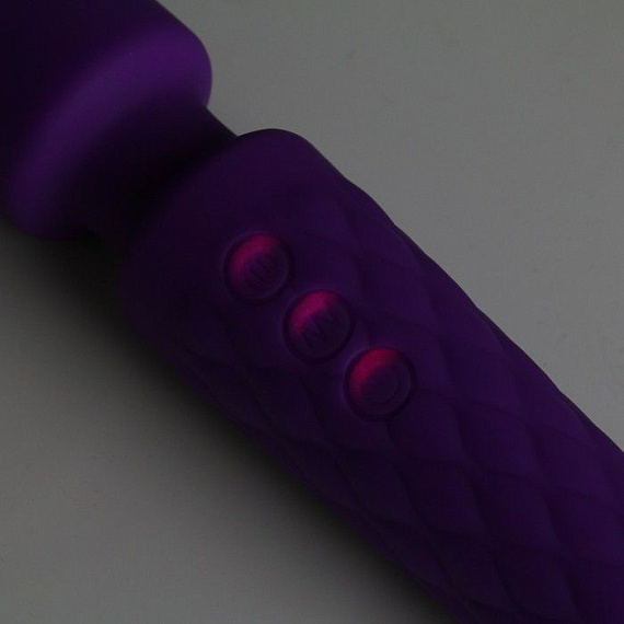 Фиолетовый wand-вибратор с подвижной головкой - 20,4 см. - фото 9