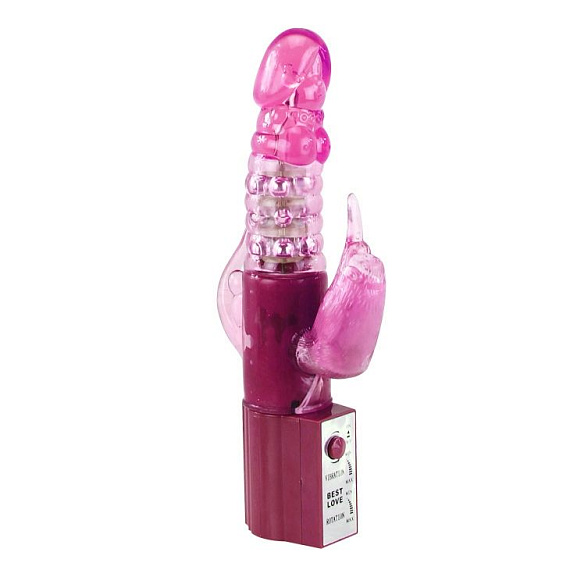 Розовый хай-тек вибратор Cute Baby Pink - 24 см. - термопластичная резина (TPR)