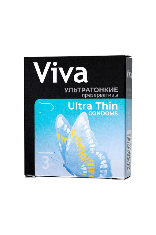 Ультратонкие презервативы VIVA Ultra Thin - 3 шт. - латекс