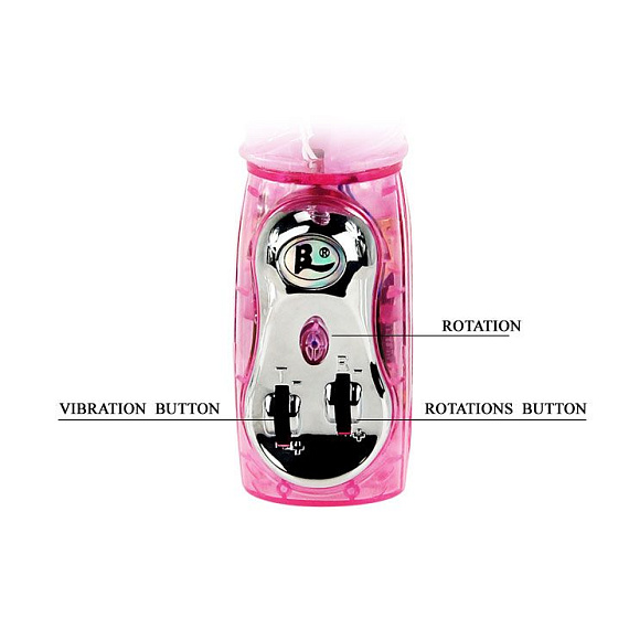 Мультискоростной вибромассажер розового цвета - 25,5 см. - фото 5