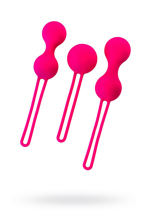 Набор из 3 розовых вагинальных шариков со шнурком Штучки-дрючки