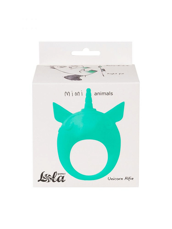 Зеленое эрекционное кольцо Unicorn Alfie от Intimcat