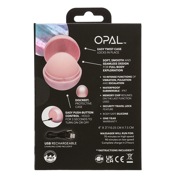 Розовый вибромассажер Opal Smooth Massager California Exotic Novelties