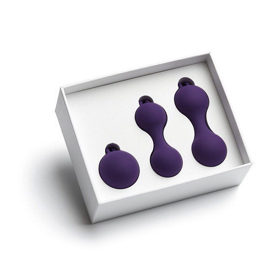 Набор из 3 фиолетовых вагинальных шариков Kegel Training Set So divine