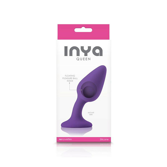 Фиолетовая гибкая анальная пробка INYA Queen - 11,9 см. - силикон