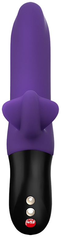 Фиолетовый пульсатор с клиторальным лепестком Bi Stronic Fusion - 21,5 см. от Intimcat