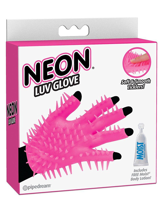 Розовая перчатка для мастурбации Luv Glove Pipedream