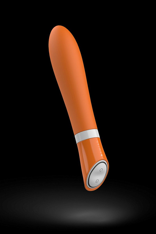 Оранжевый вибратор Bgood Deluxe - 18 см. - силикон