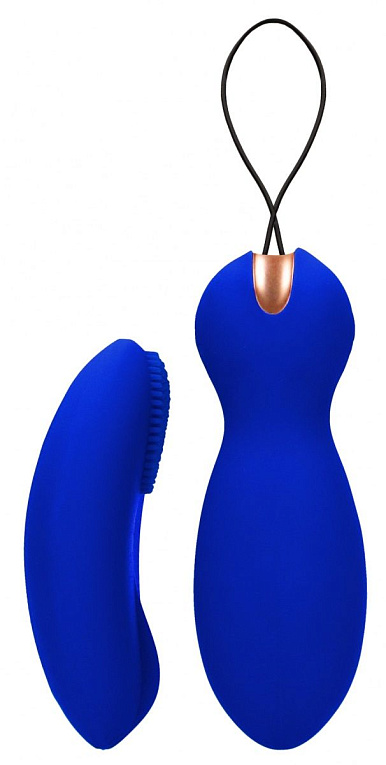 Синие вагинальные шарики Purity с пультом ДУ - фото 6