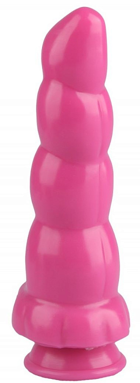 Розовая анальная втулка-елочка - 22 см. от Intimcat