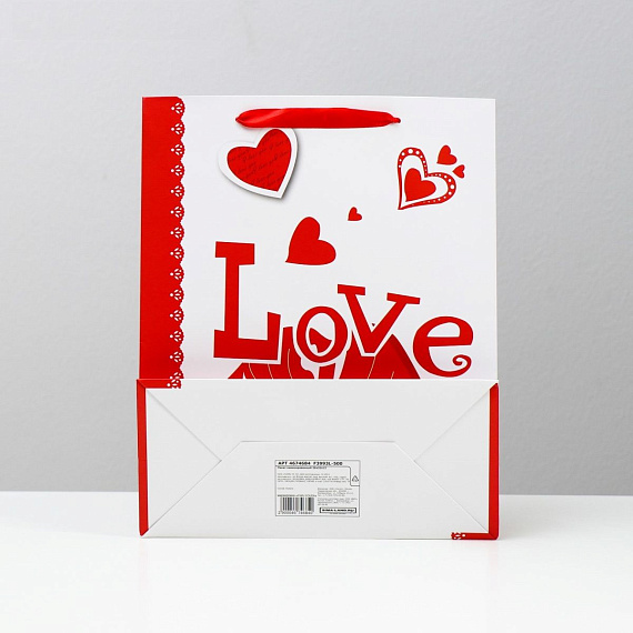 Бумажный пакет «Любовь» - 26 х 32 см. - бумага
