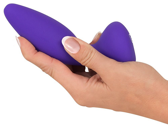 Фиолетовая анальная вибропробка RC Butt Plug - 14,5 см. - фото 6