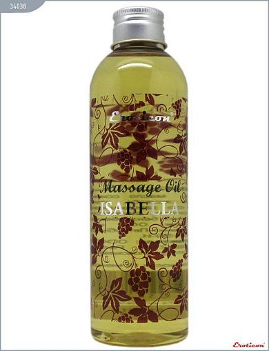 Массажное масло Isabella с ароматом винограда сорта  Изабелла  - 200 мл.