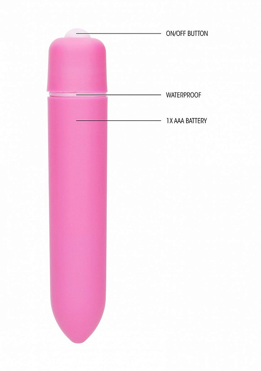 Розовая вибропуля Speed Bullet - 9,3 см. - анодированный пластик (ABS)
