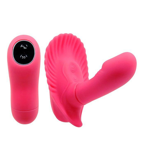 Клиторальный стимулятор с вагинальной пробкой Fancy Clamshell - силикон