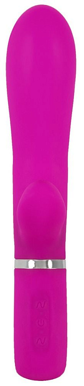 Лиловый вибратор с клиторальным отростком Super Soft Silicone Rabbit Vibrator - 20,2 см. от Intimcat