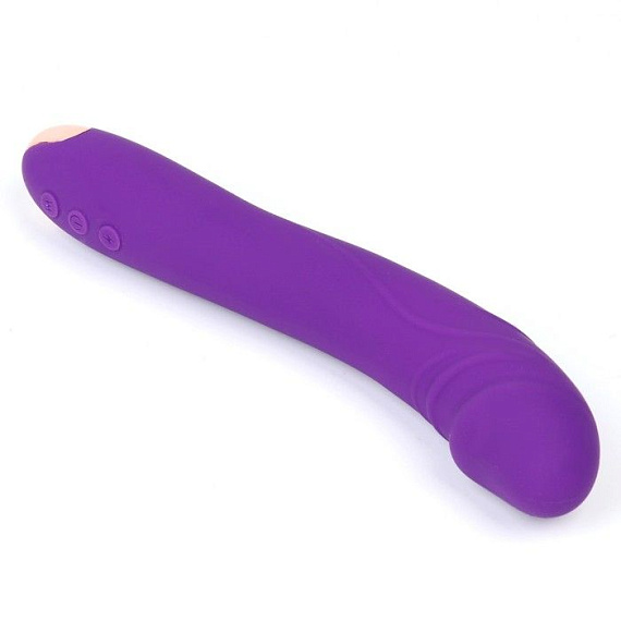 Фиолетовый вибратор для стимуляции точки G - 22 см. от Intimcat