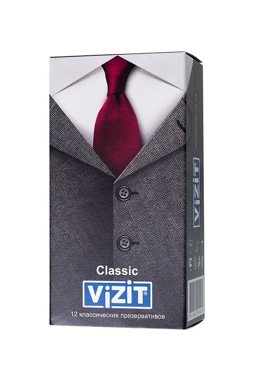 Классические презервативы VIZIT Classic - 12 шт. - латекс
