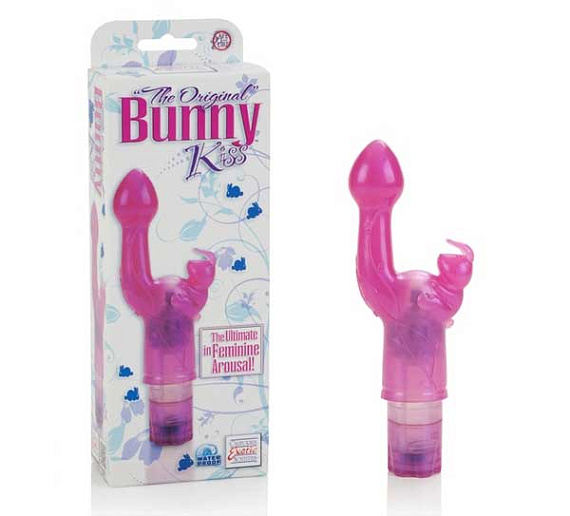 Розовый вибромассажер Bunny Kiss от Intimcat