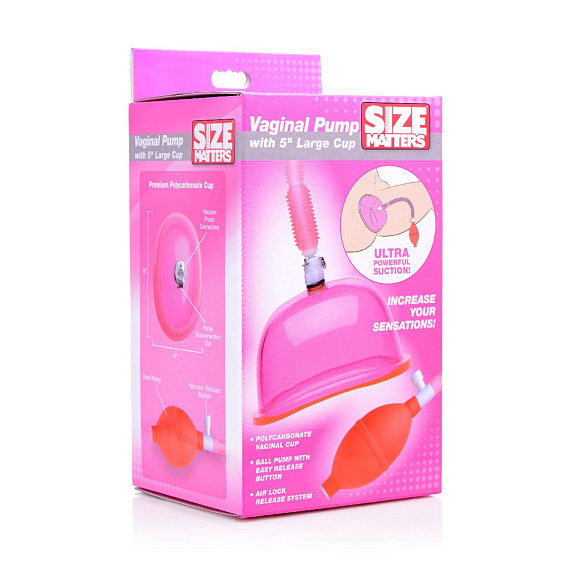 Вагинальная помпа с большой чашей Vaginal Pump with 5 Inch Large Cup - поливинилхлорид (ПВХ, PVC)