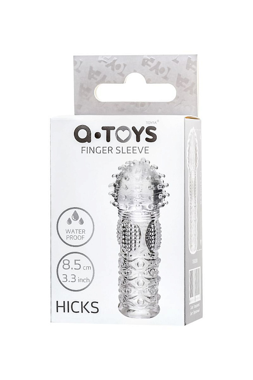 Прозрачная рельефная насадка на палец Hicks - 8,5 см. A-toys