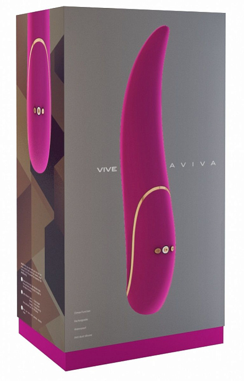 Розовый вибратор Aviva с тонким кончиком - 19,8 см. - силикон