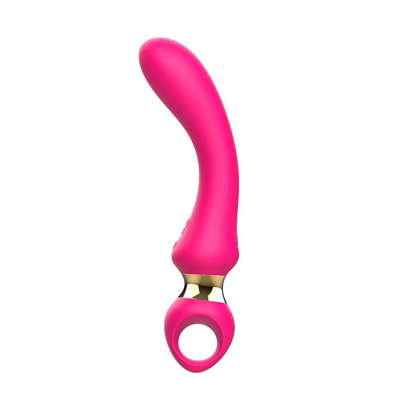 Розовый изогнутый вибромассажер Moon Vibrator - 21,1 см. от Intimcat