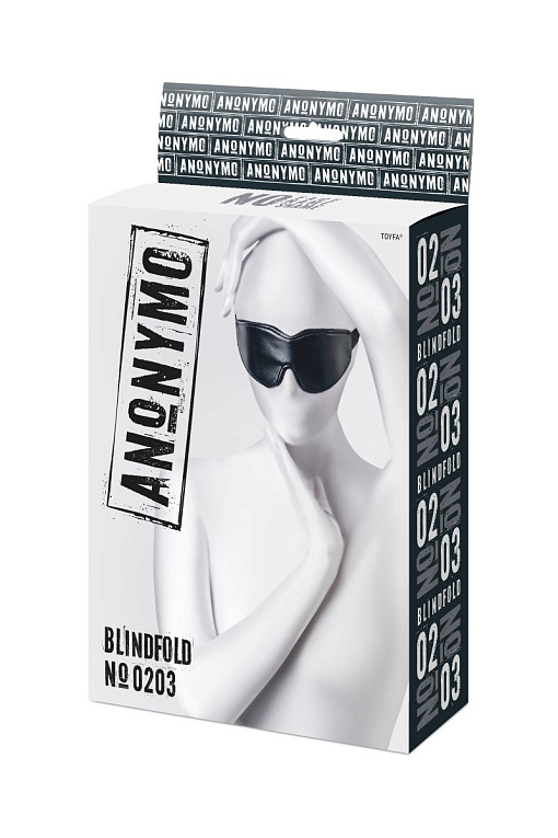 Черная маска Anonymo из искусственной кожи - фото 9