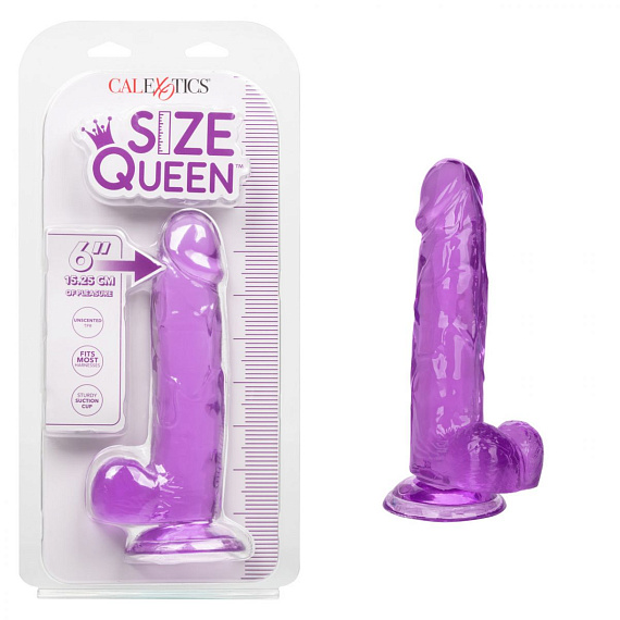 Фиолетовый фаллоимитатор Size Queen 6  - 20,25 см. - термопластичная резина (TPR)