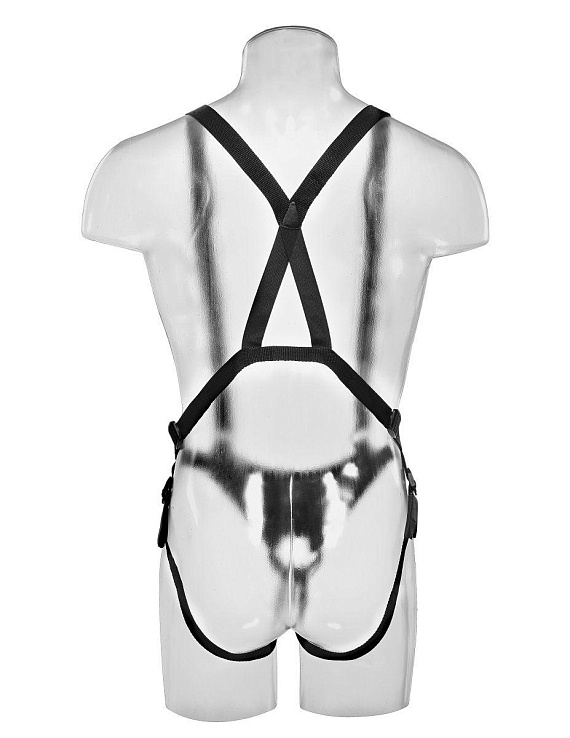 Страпон-система с телесной насадкой 10  Hollow Strap-On Suspender System - 25 см. - фото 5