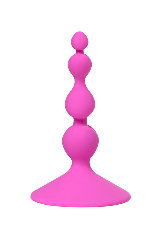 Розовая силиконовая анальная пробка Loverty - 8 см. ToyFa
